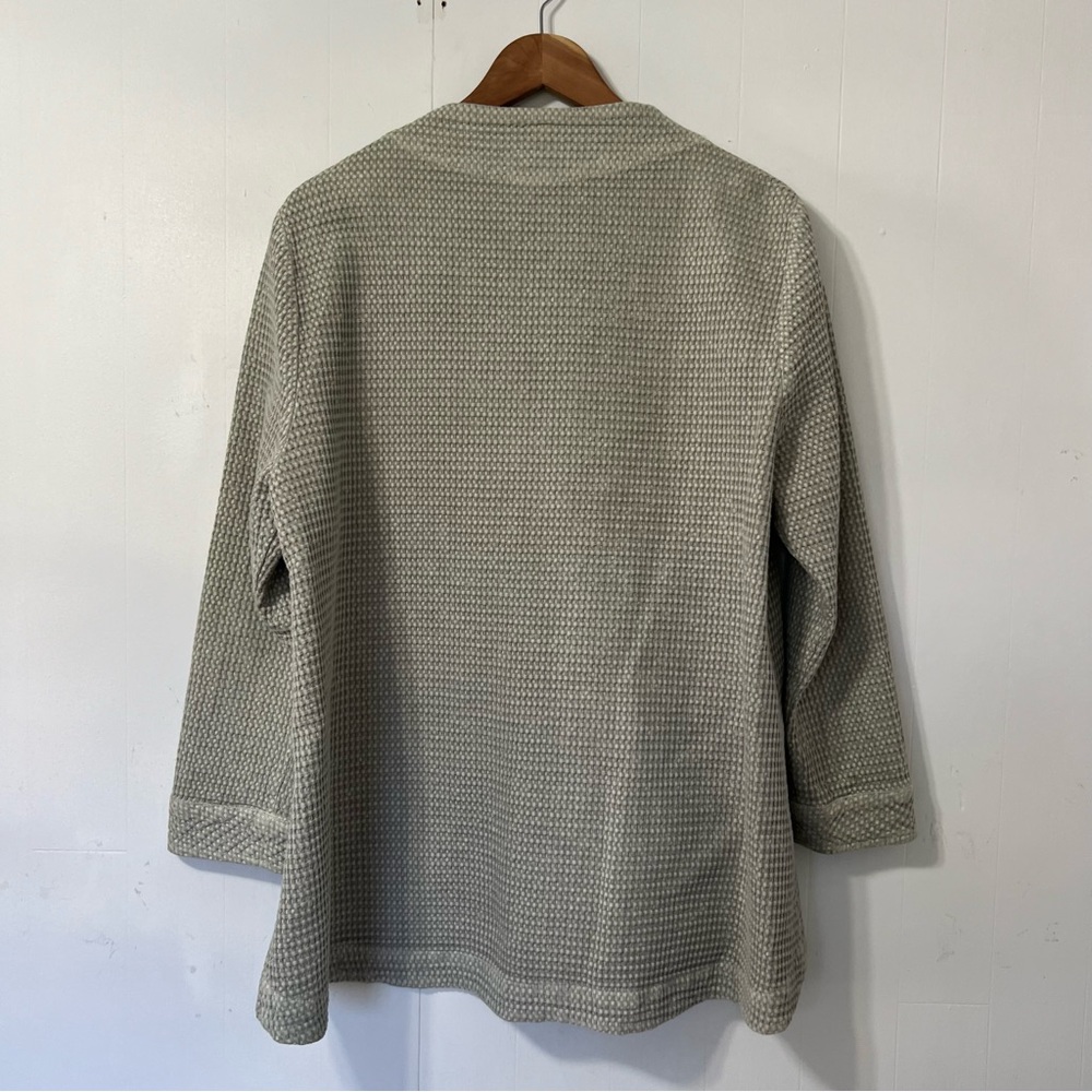 Light Sage/Gray Women's Waffle  Knit Wrap/Cardigan-Like New - Picture 5 of 16
